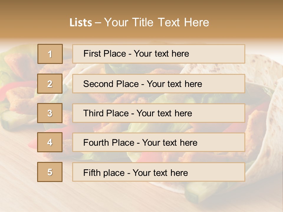 Barbecue Horizontal Vegetables PowerPoint Template