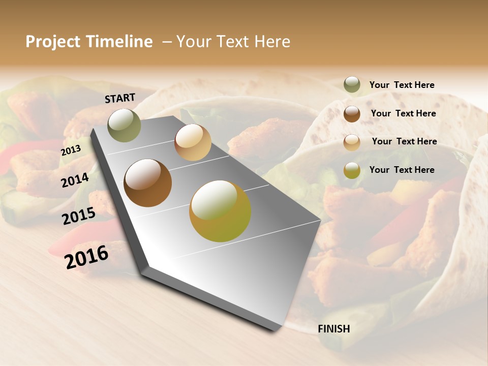 Barbecue Horizontal Vegetables PowerPoint Template