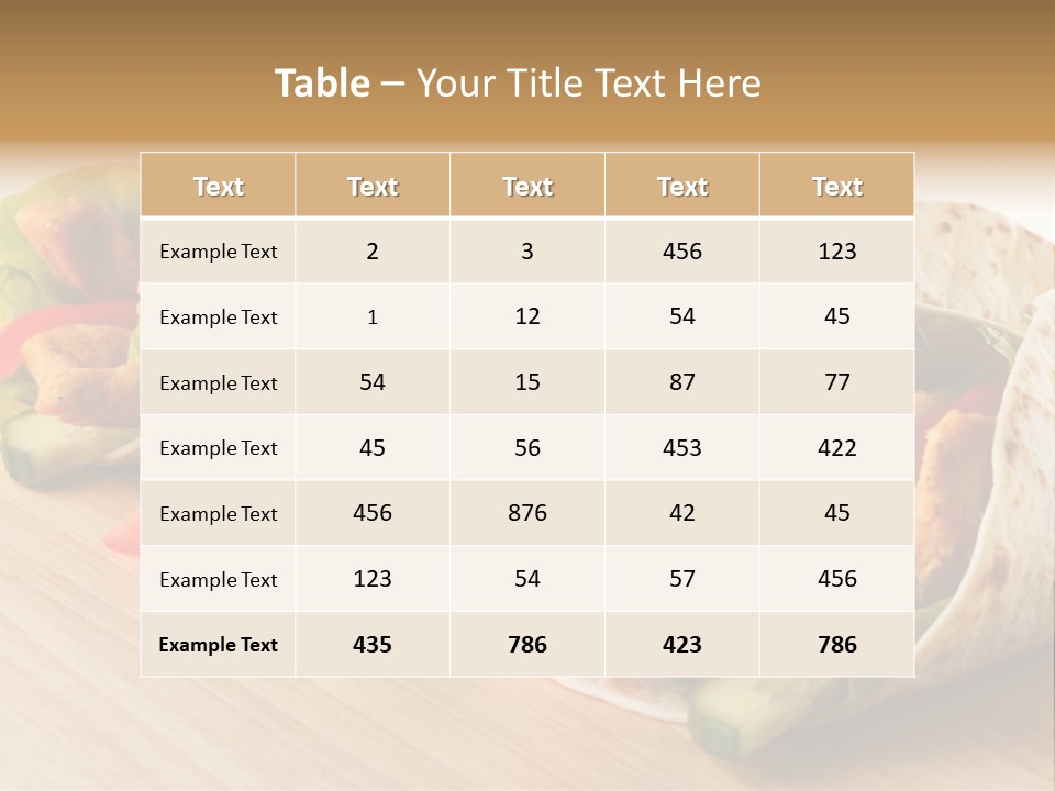 Barbecue Horizontal Vegetables PowerPoint Template
