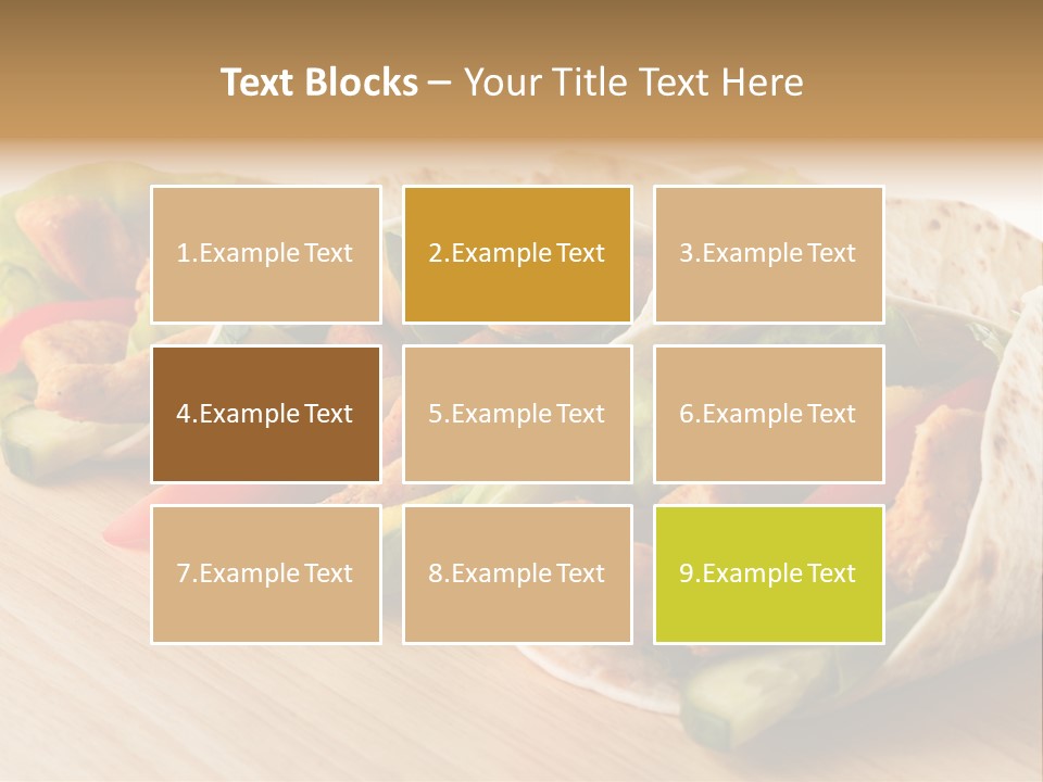Barbecue Horizontal Vegetables PowerPoint Template
