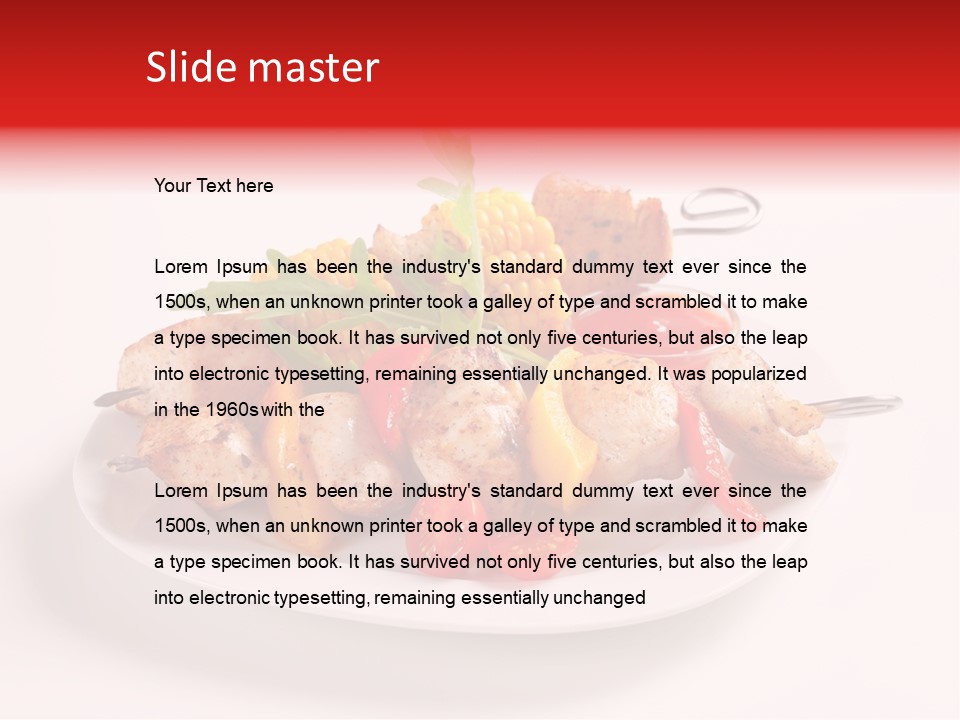 Roasted Closeup Lunch PowerPoint Template
