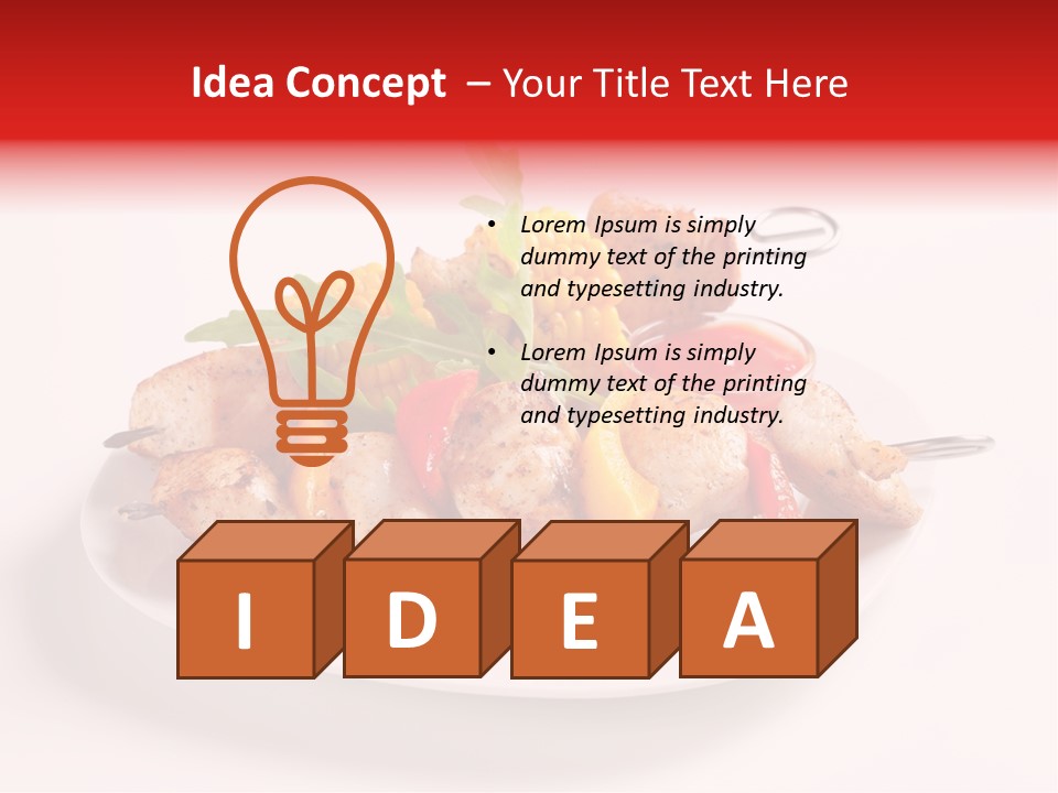 Roasted Closeup Lunch PowerPoint Template
