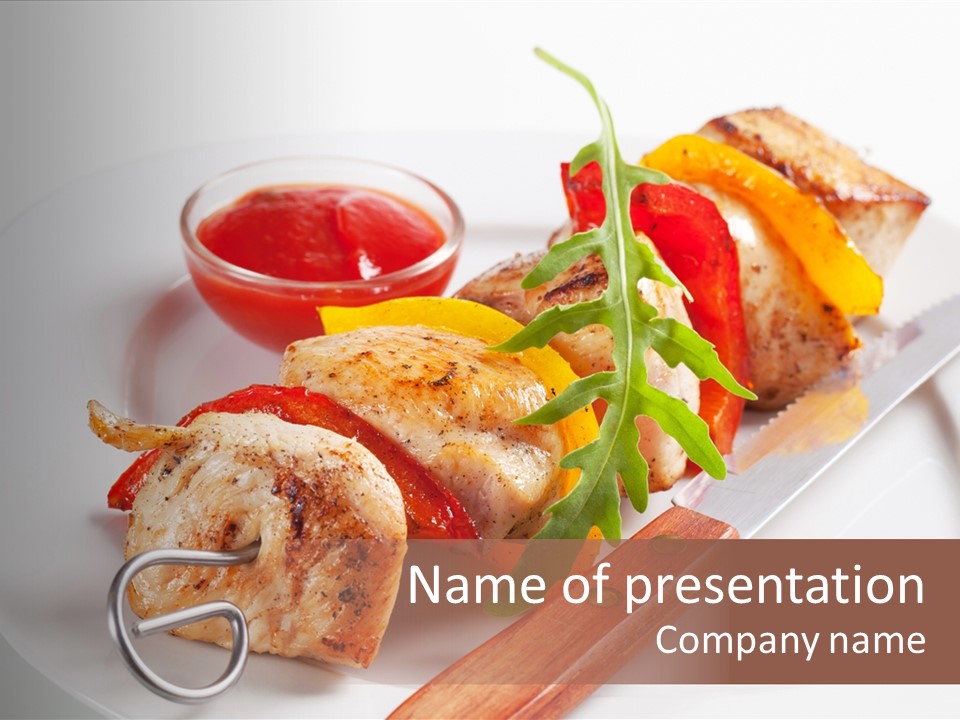 Barbecue Kabob Dinner PowerPoint Template
