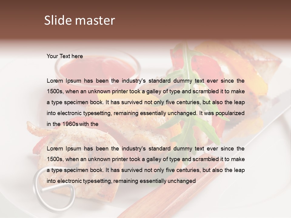 Barbecue Kabob Dinner PowerPoint Template