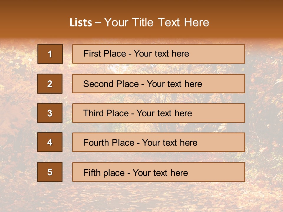 Leaf Woods Foliage PowerPoint Template