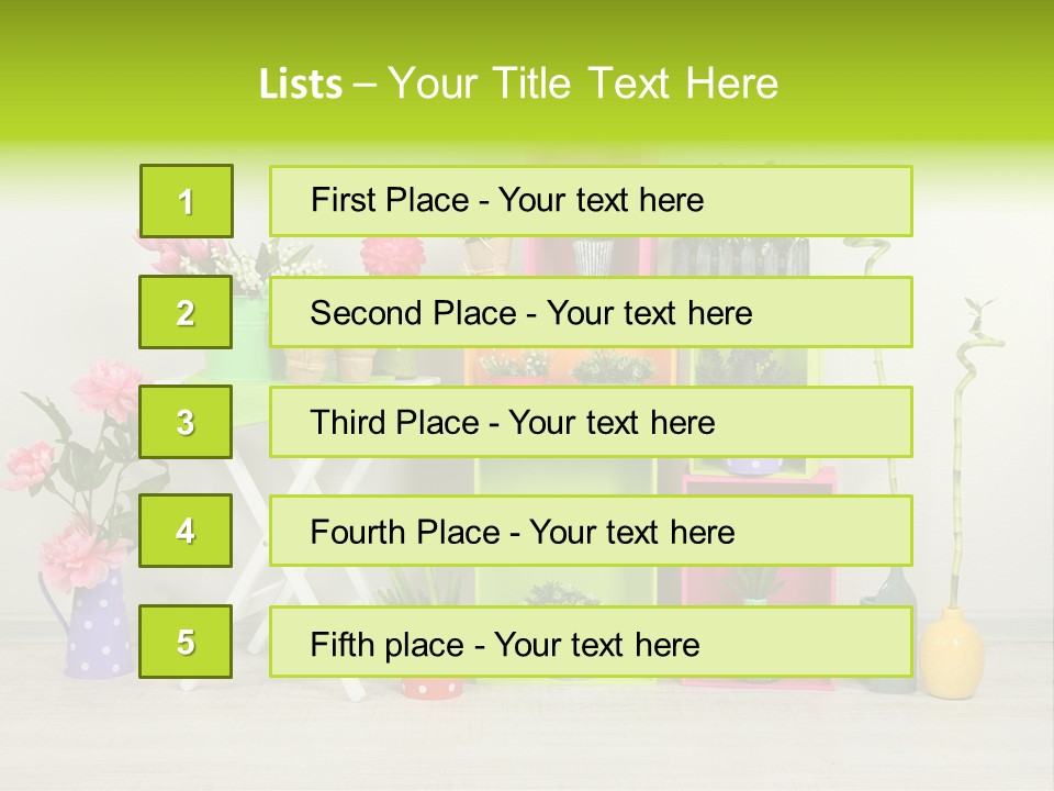 Decor Nobody Equipment PowerPoint Template