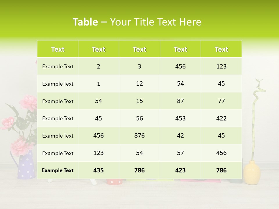Decor Nobody Equipment PowerPoint Template