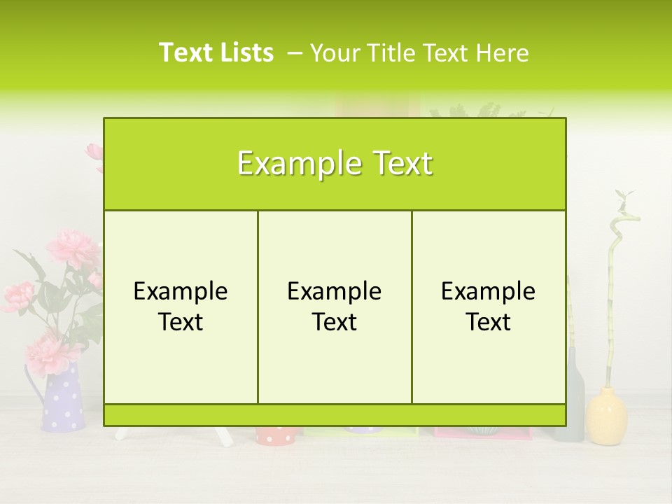 Decor Nobody Equipment PowerPoint Template