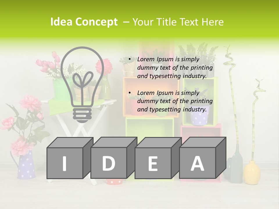 Decor Nobody Equipment PowerPoint Template