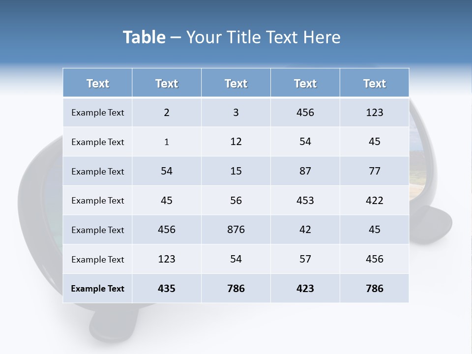 Sfondo Lenti Ferie PowerPoint Template