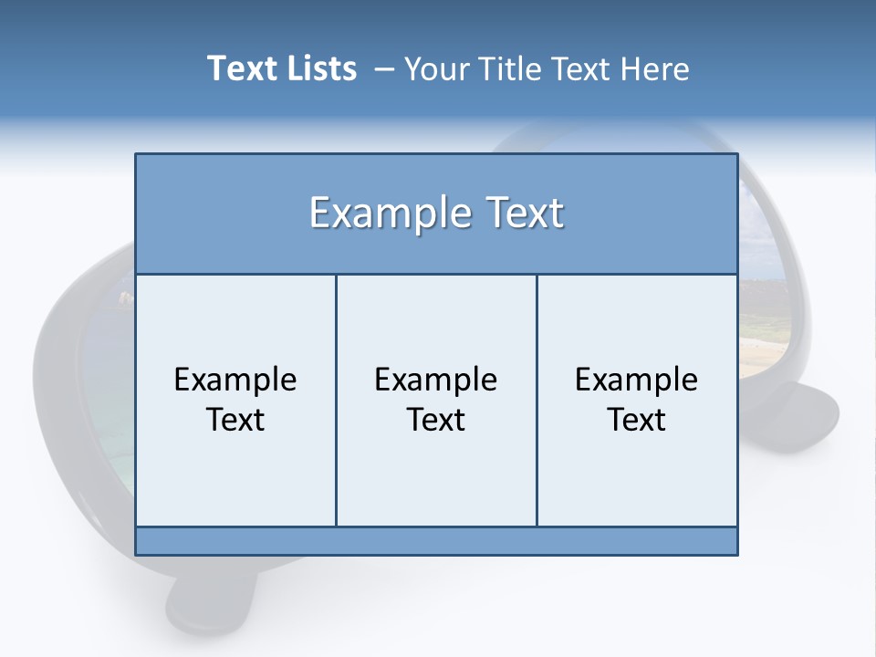 Sfondo Lenti Ferie PowerPoint Template