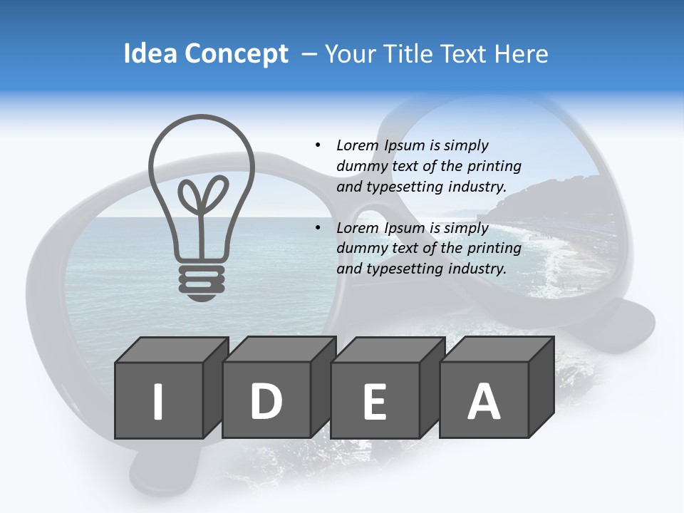 Viaggio Turista Panorama Di Mare PowerPoint Template