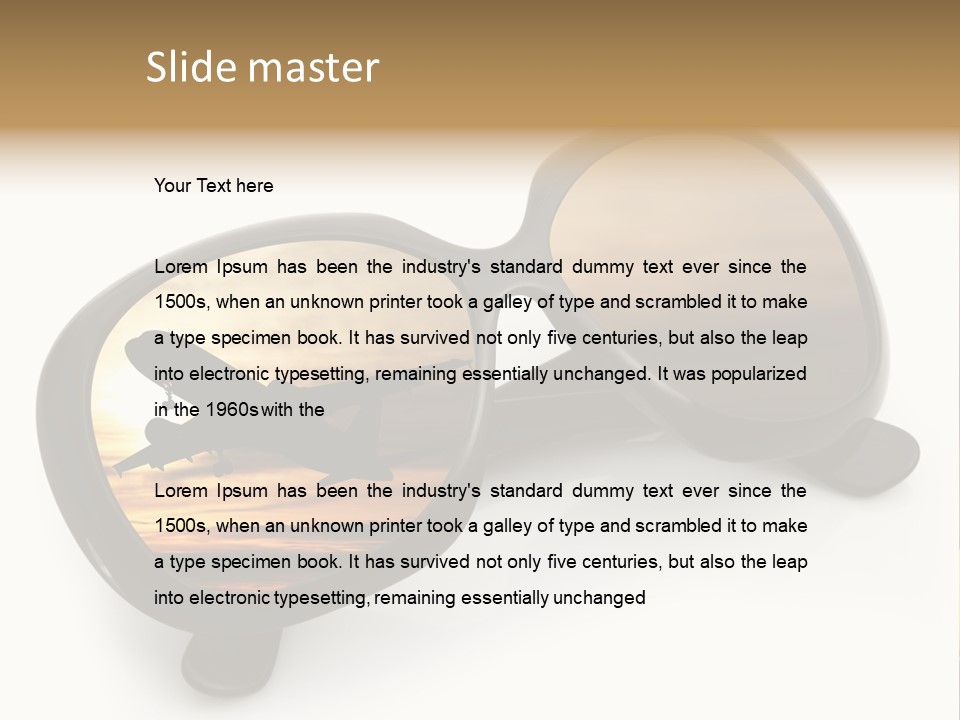 Occhiali Da Sole Aereoplano Astratto PowerPoint Template