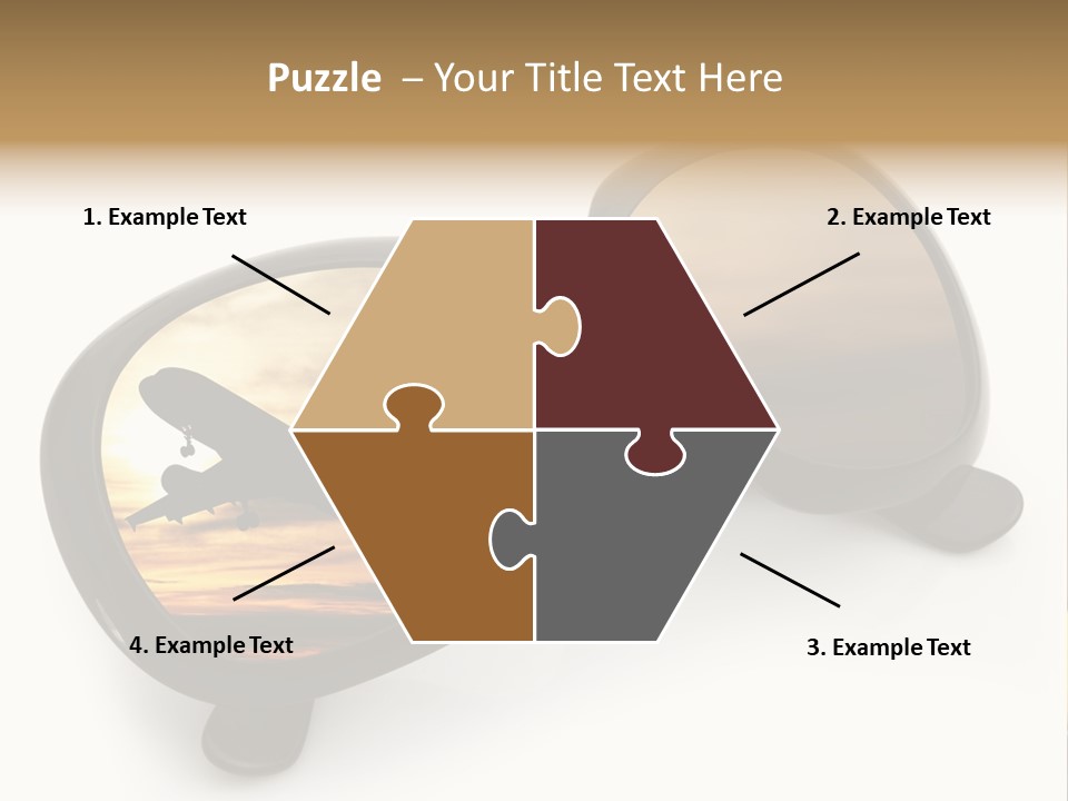 Occhiali Da Sole Aereoplano Astratto PowerPoint Template