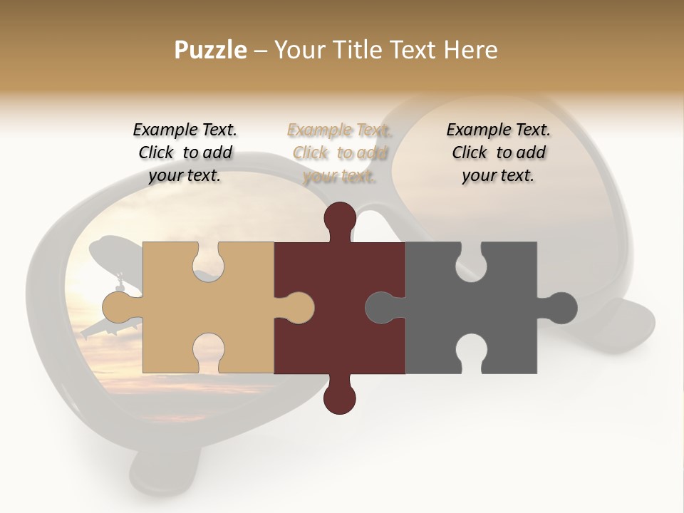 Occhiali Da Sole Aereoplano Astratto PowerPoint Template