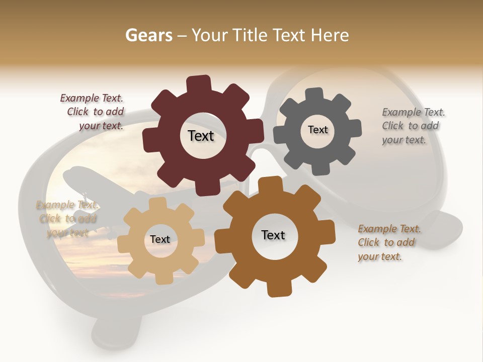 Occhiali Da Sole Aereoplano Astratto PowerPoint Template