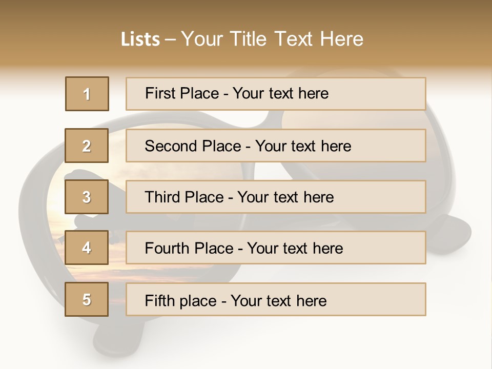Occhiali Da Sole Aereoplano Astratto PowerPoint Template