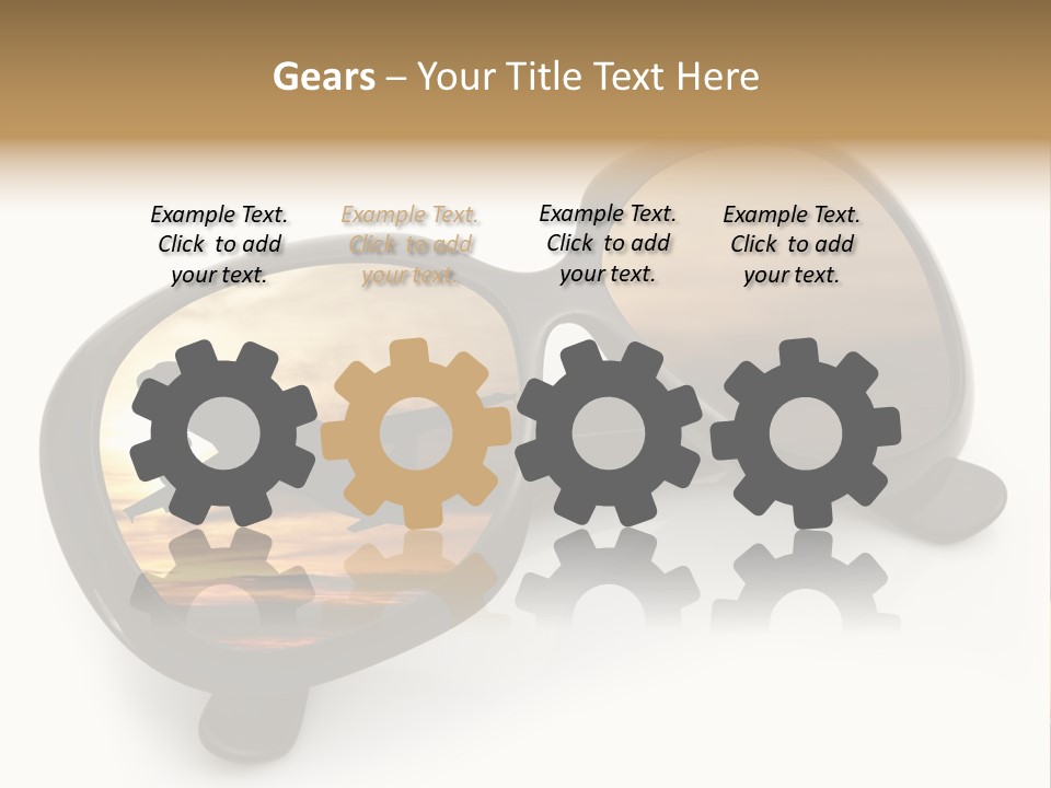 Occhiali Da Sole Aereoplano Astratto PowerPoint Template