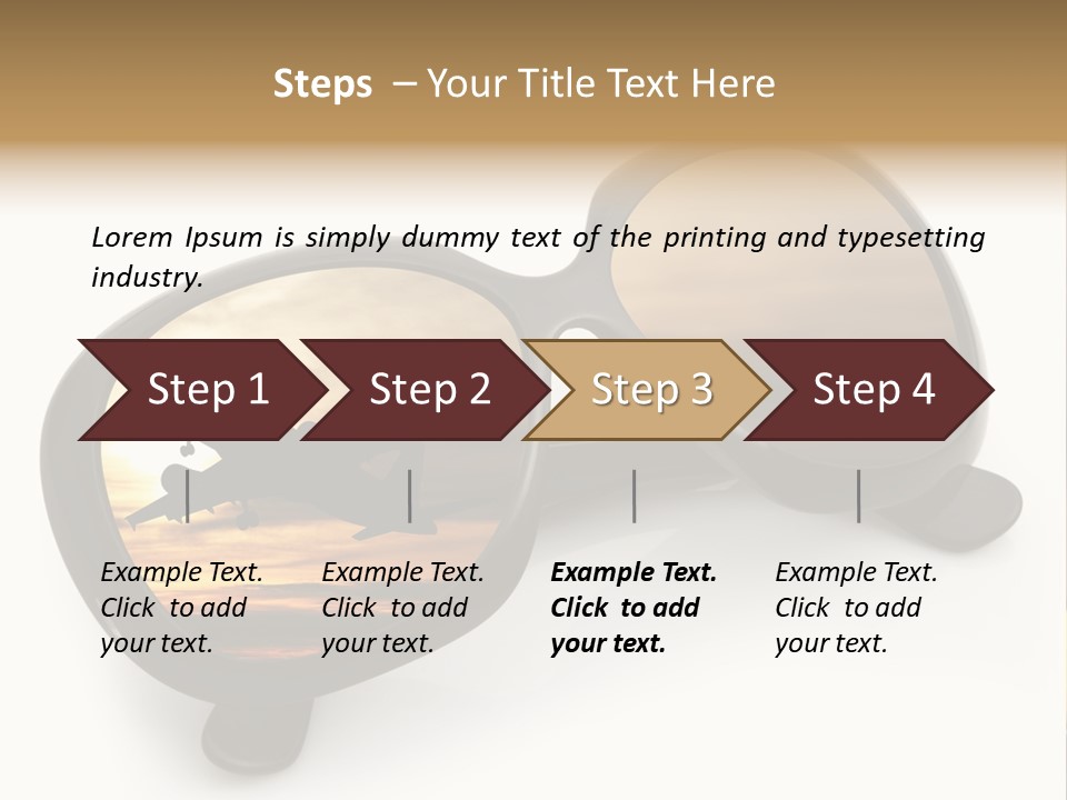 Occhiali Da Sole Aereoplano Astratto PowerPoint Template