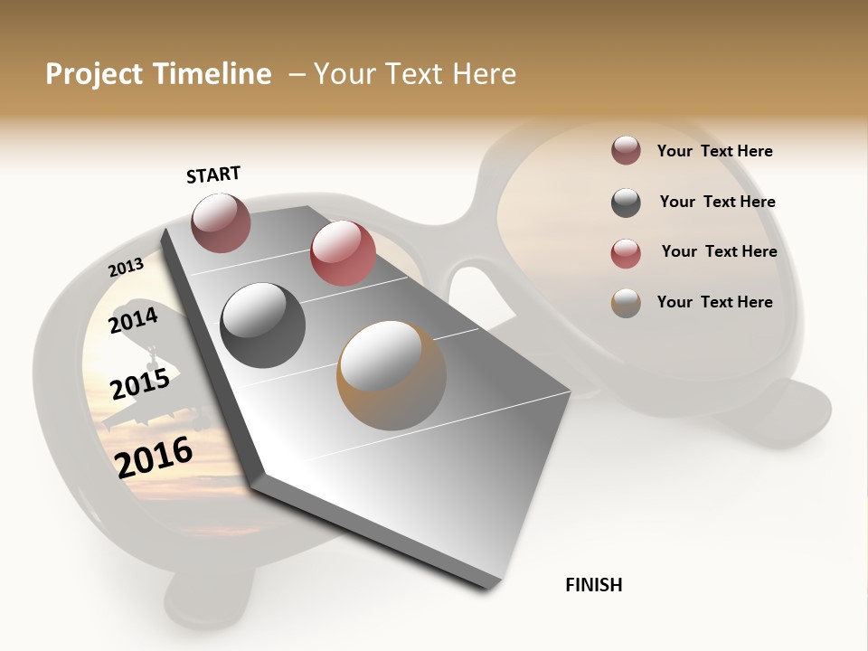 Occhiali Da Sole Aereoplano Astratto PowerPoint Template
