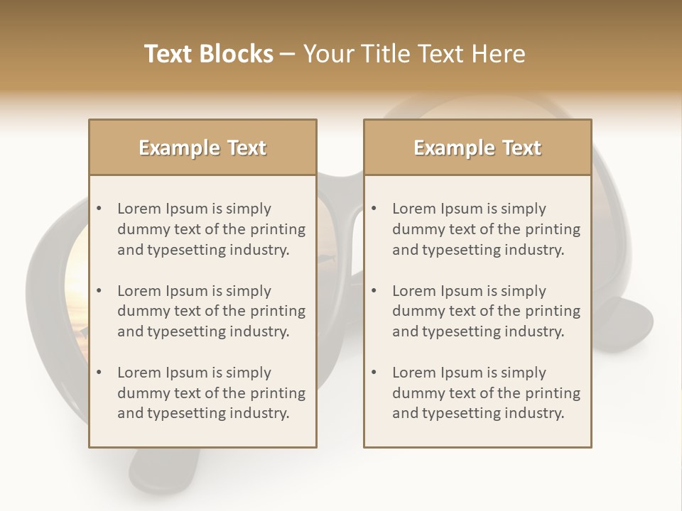 Occhiali Da Sole Aereoplano Astratto PowerPoint Template
