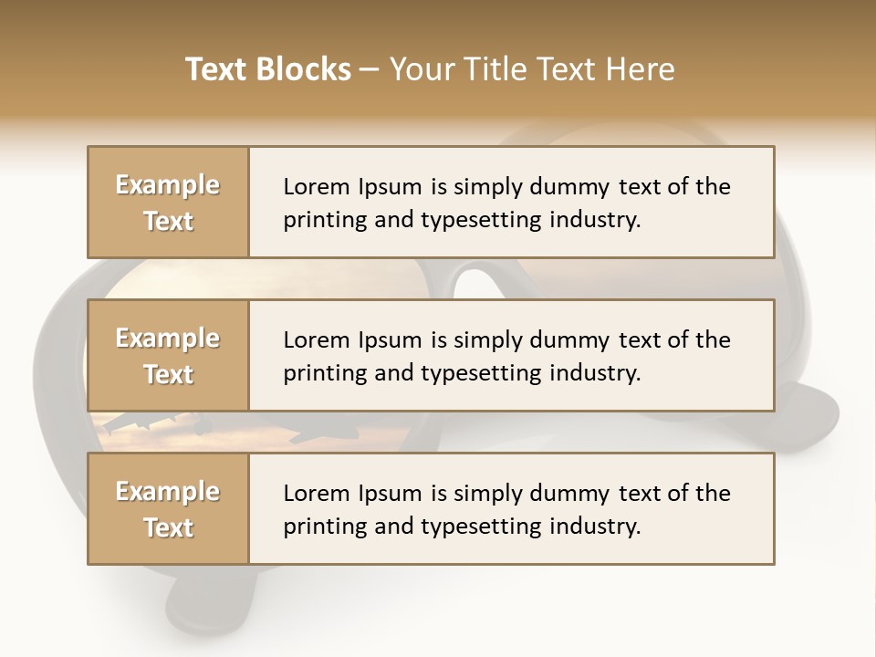 Occhiali Da Sole Aereoplano Astratto PowerPoint Template