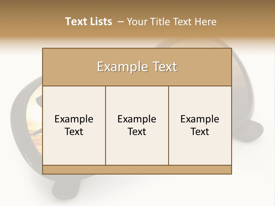 Occhiali Da Sole Aereoplano Astratto PowerPoint Template