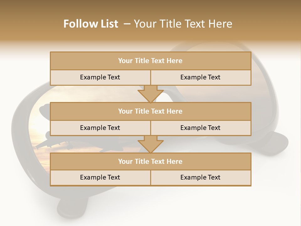 Occhiali Da Sole Aereoplano Astratto PowerPoint Template