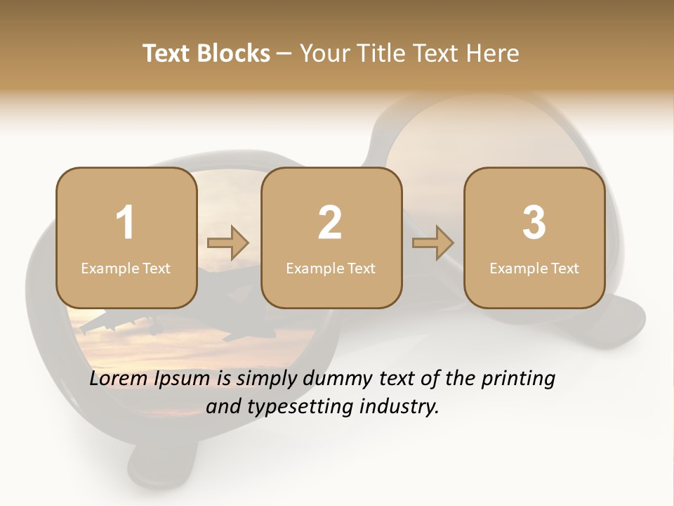Occhiali Da Sole Aereoplano Astratto PowerPoint Template