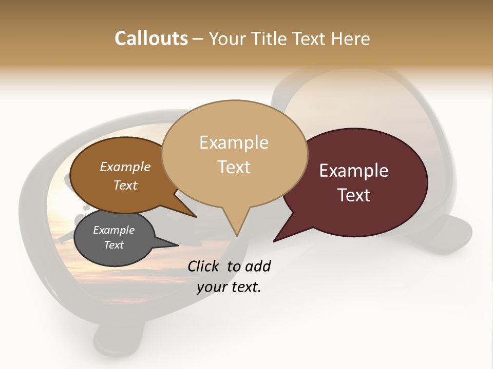 Occhiali Da Sole Aereoplano Astratto PowerPoint Template