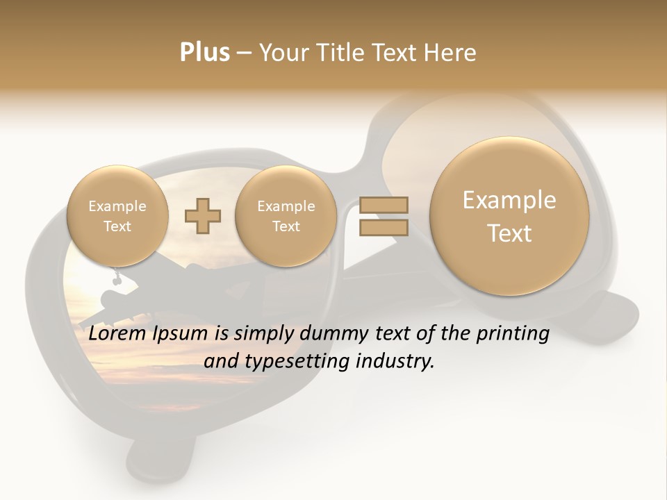 Occhiali Da Sole Aereoplano Astratto PowerPoint Template