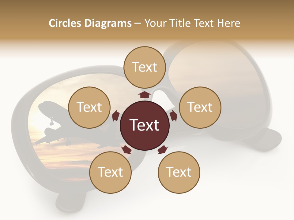 Occhiali Da Sole Aereoplano Astratto PowerPoint Template