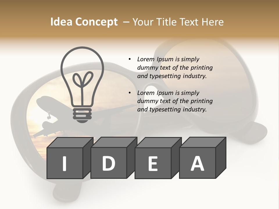 Occhiali Da Sole Aereoplano Astratto PowerPoint Template