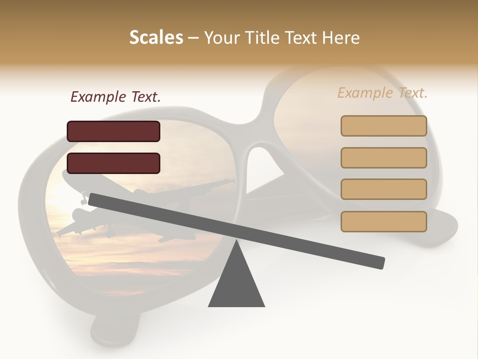 Occhiali Da Sole Aereoplano Astratto PowerPoint Template