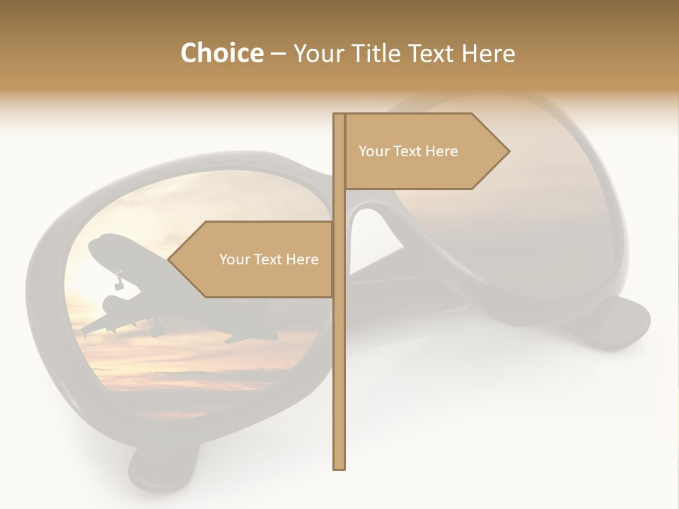 Occhiali Da Sole Aereoplano Astratto PowerPoint Template