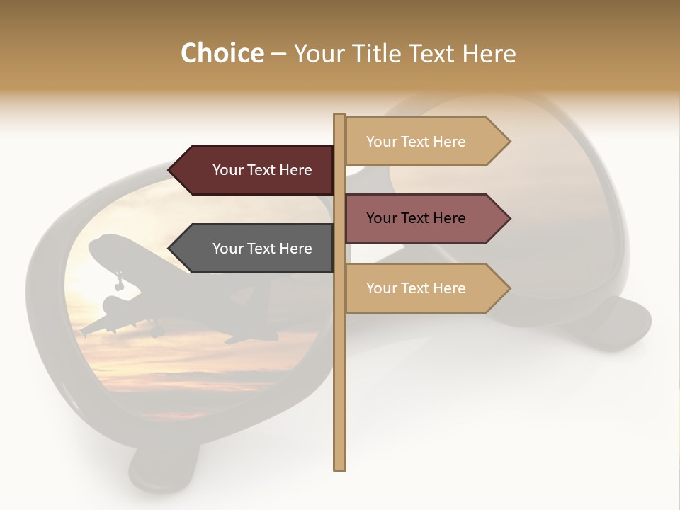 Occhiali Da Sole Aereoplano Astratto PowerPoint Template
