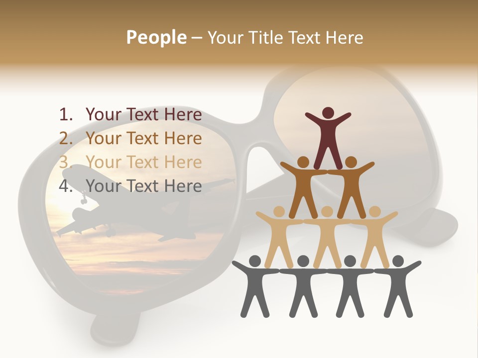 Occhiali Da Sole Aereoplano Astratto PowerPoint Template