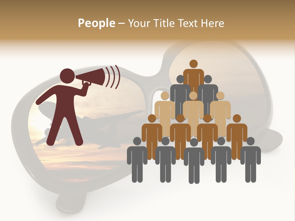 Occhiali Da Sole Aereoplano Astratto PowerPoint Template