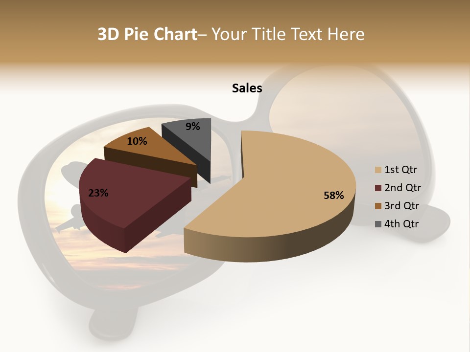 Occhiali Da Sole Aereoplano Astratto PowerPoint Template