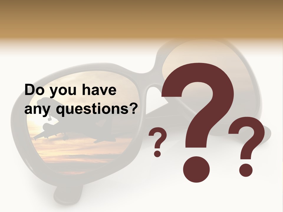 Occhiali Da Sole Aereoplano Astratto PowerPoint Template