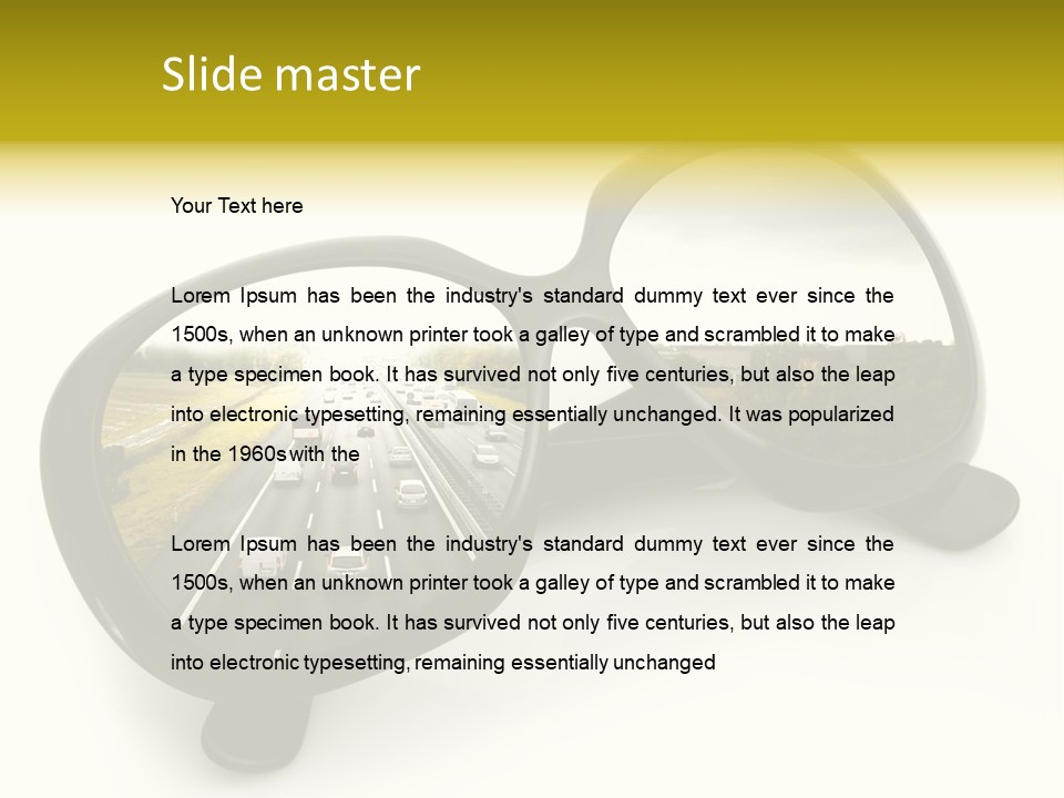 Riflesso Lenti Concetto PowerPoint Template