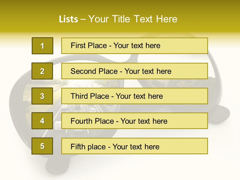 Riflesso Lenti Concetto PowerPoint Template