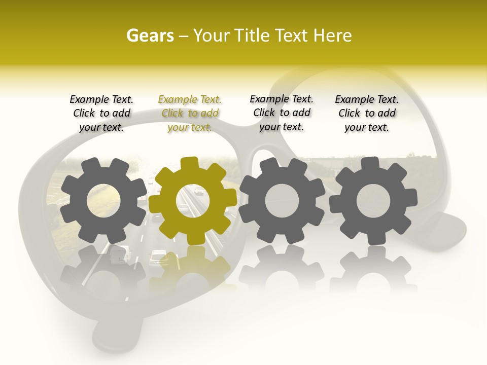 Riflesso Lenti Concetto PowerPoint Template