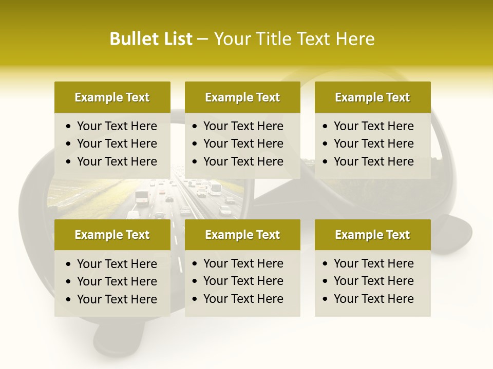 Riflesso Lenti Concetto PowerPoint Template