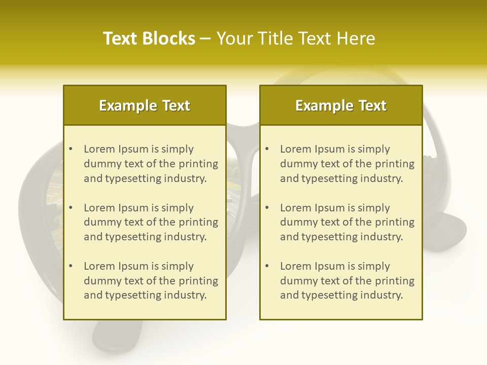 Riflesso Lenti Concetto PowerPoint Template