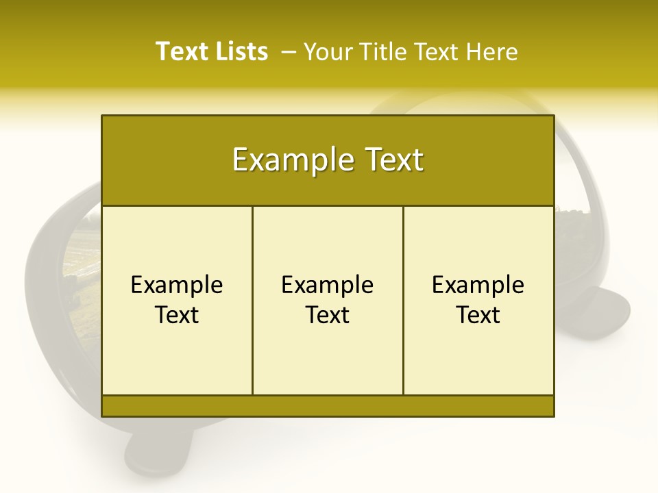 Riflesso Lenti Concetto PowerPoint Template