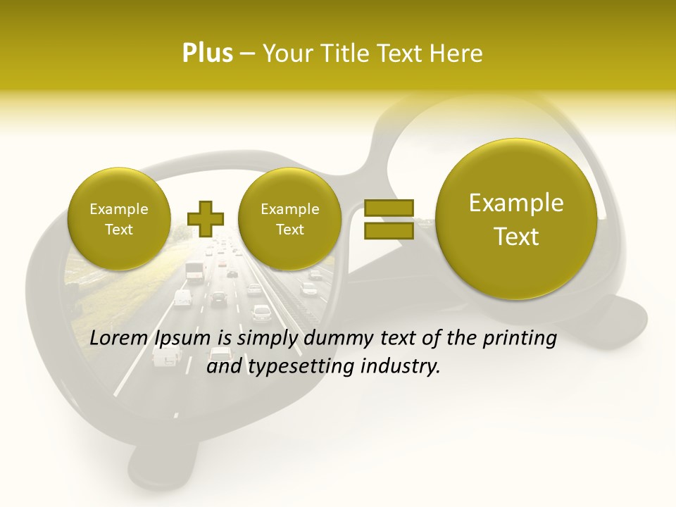 Riflesso Lenti Concetto PowerPoint Template