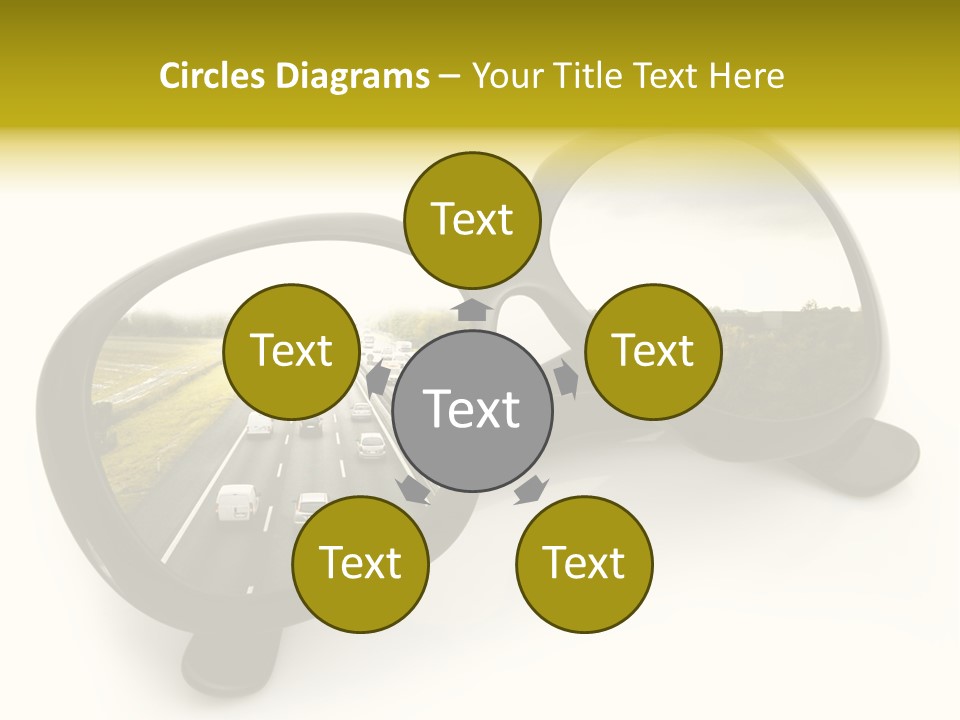 Riflesso Lenti Concetto PowerPoint Template