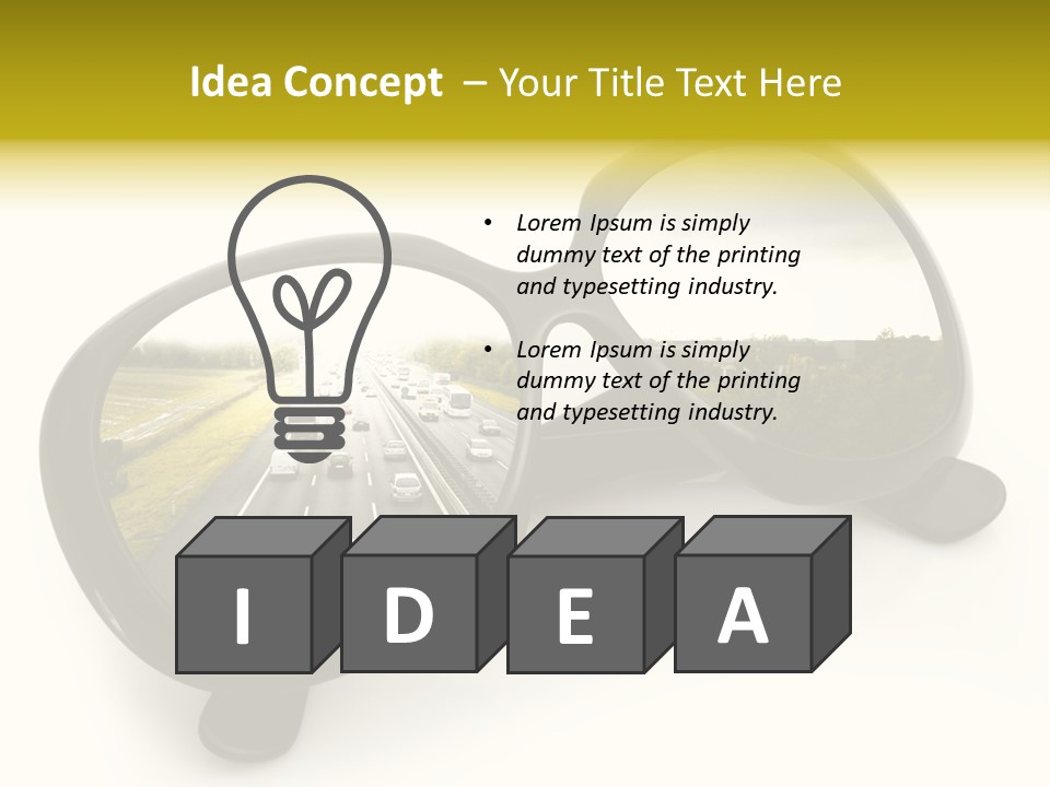 Riflesso Lenti Concetto PowerPoint Template