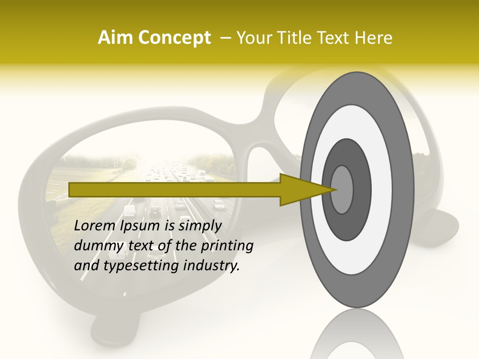 Riflesso Lenti Concetto PowerPoint Template